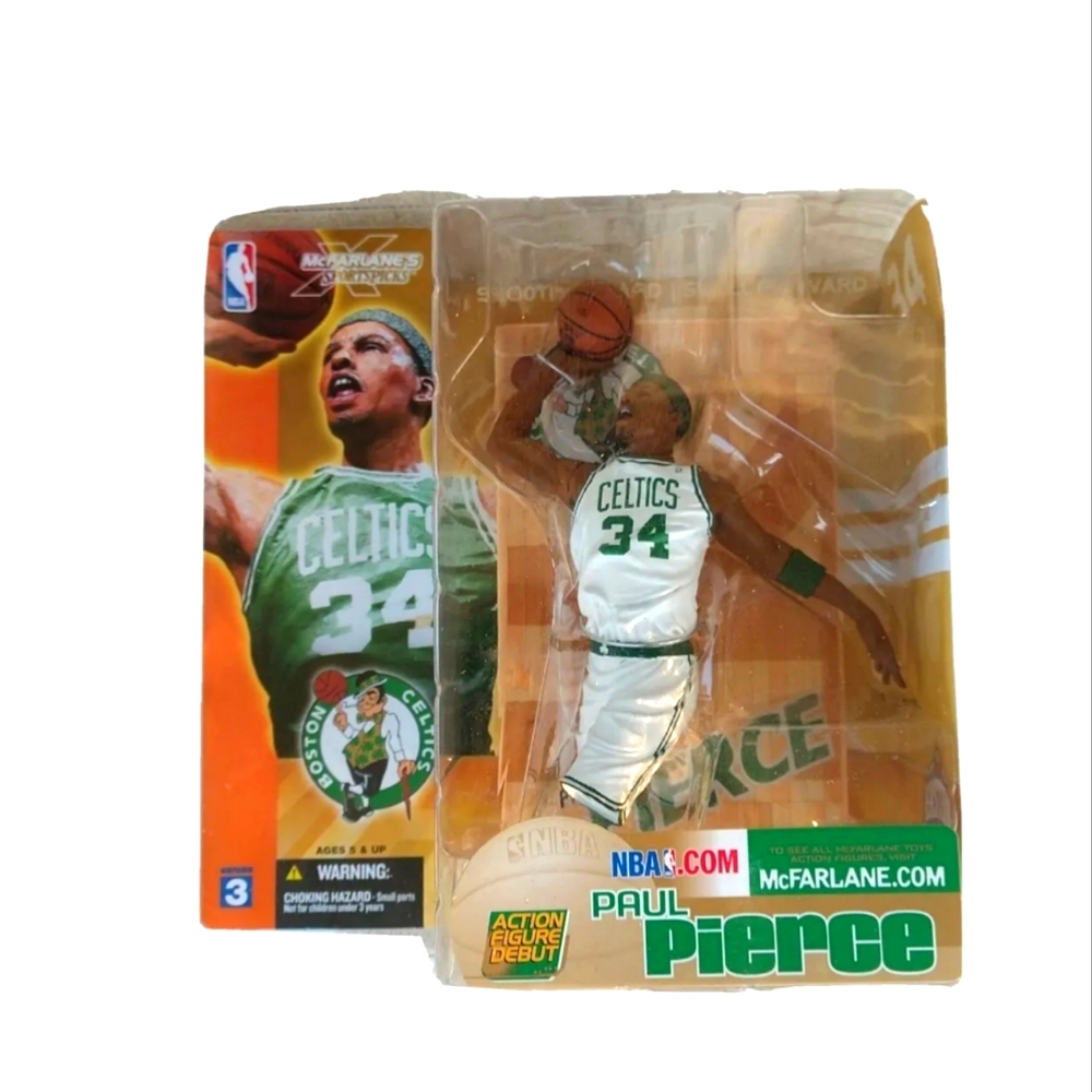 PAUL PIERCE MCFARLANE WHITE CHASE VARIANT ACTION FIGURE DEBUT. NBA New 2003